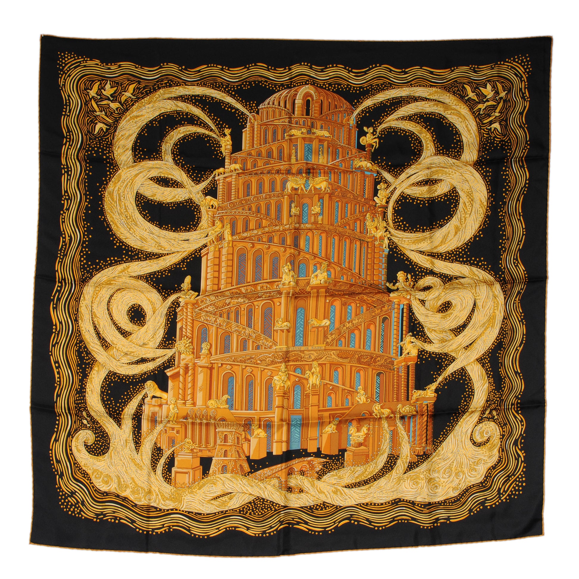 Hermes Silk Les Rivieres de Babel Scarf 90 2 of 4