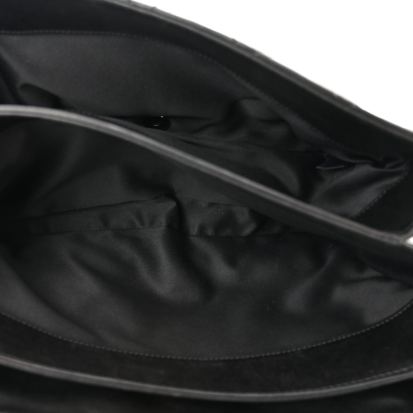 Lambskin Quilted Jumbo 3 Flap Black