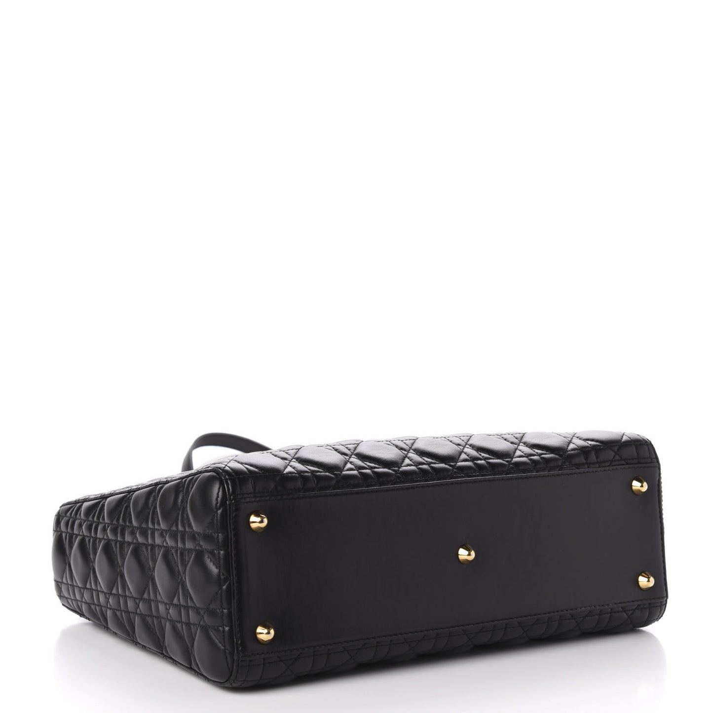 Lambskin Cannage Large Lady Dior Black
