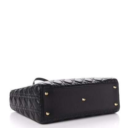 Christian Dior Lambskin Cannage Large Lady Dior Black 4 of 10