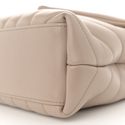 Saint Laurent Calfskin Y Quilted Monogram Small Loulou Chain Satchel Taupe 10 of 12