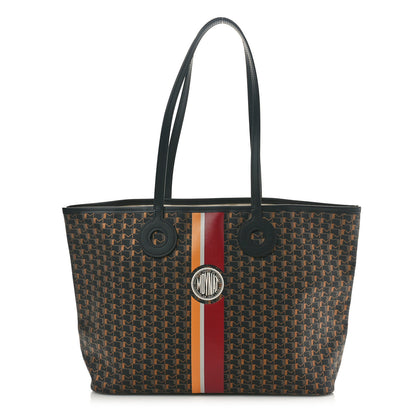 Moynat Canvas 1920 Calfskin Oh! Tote Ruban MM Carbon Bronze Ochre Bordeaux 1 of 9