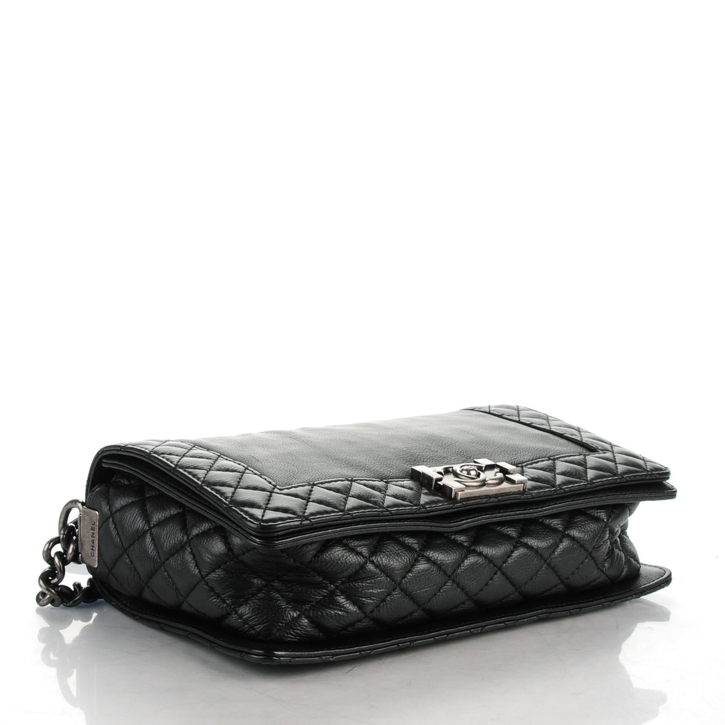Calfskin New Medium Boy Reverso Flap Black
