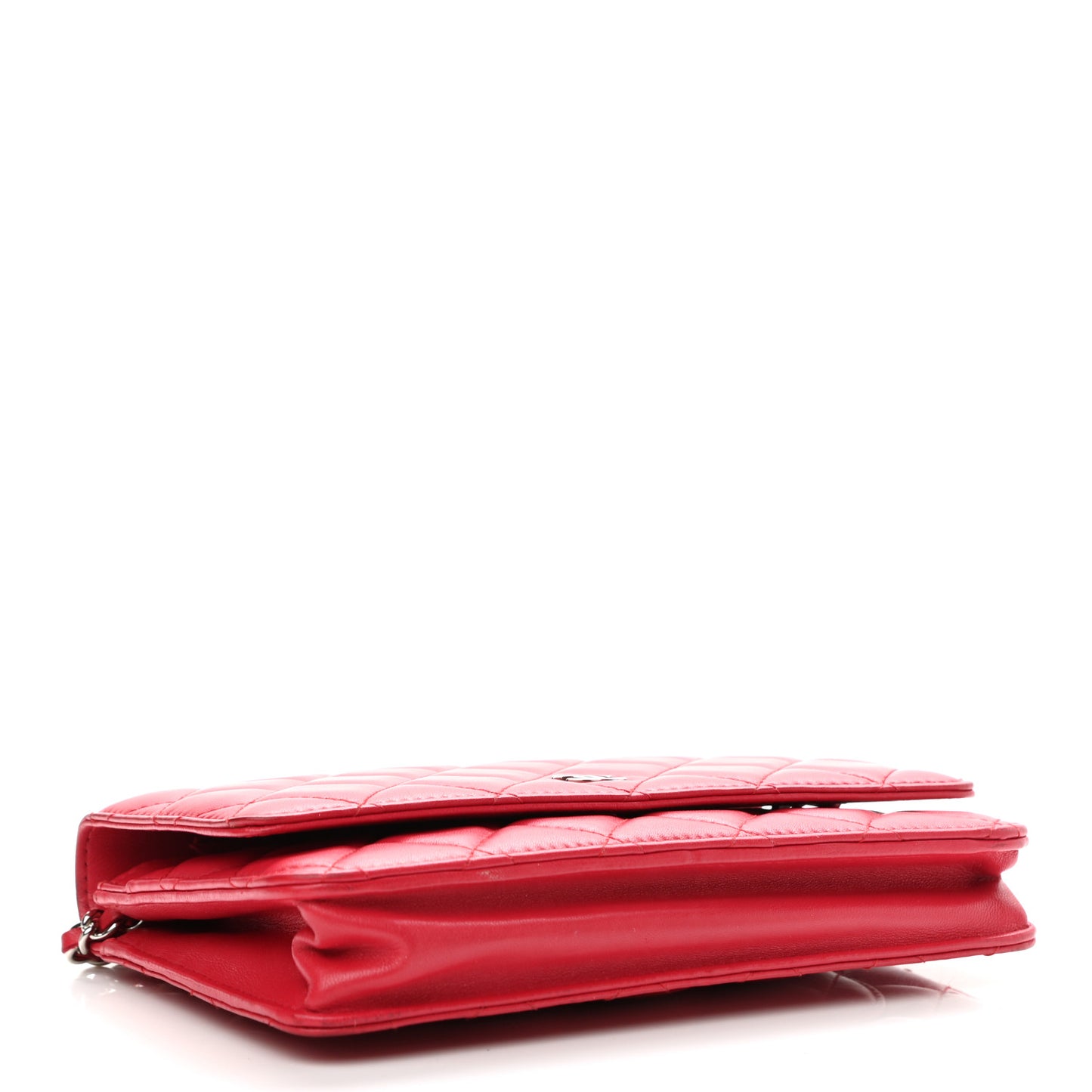 Lambskin Quilted Wallet On Chain WOC Fuchsia