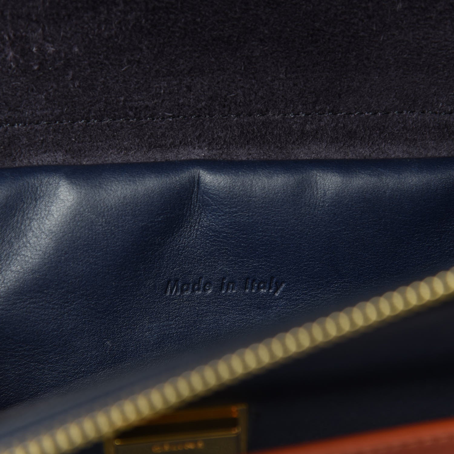 Celine Smooth Calfskin Large Bi-Color Belt Bag Midnight 11 of 12