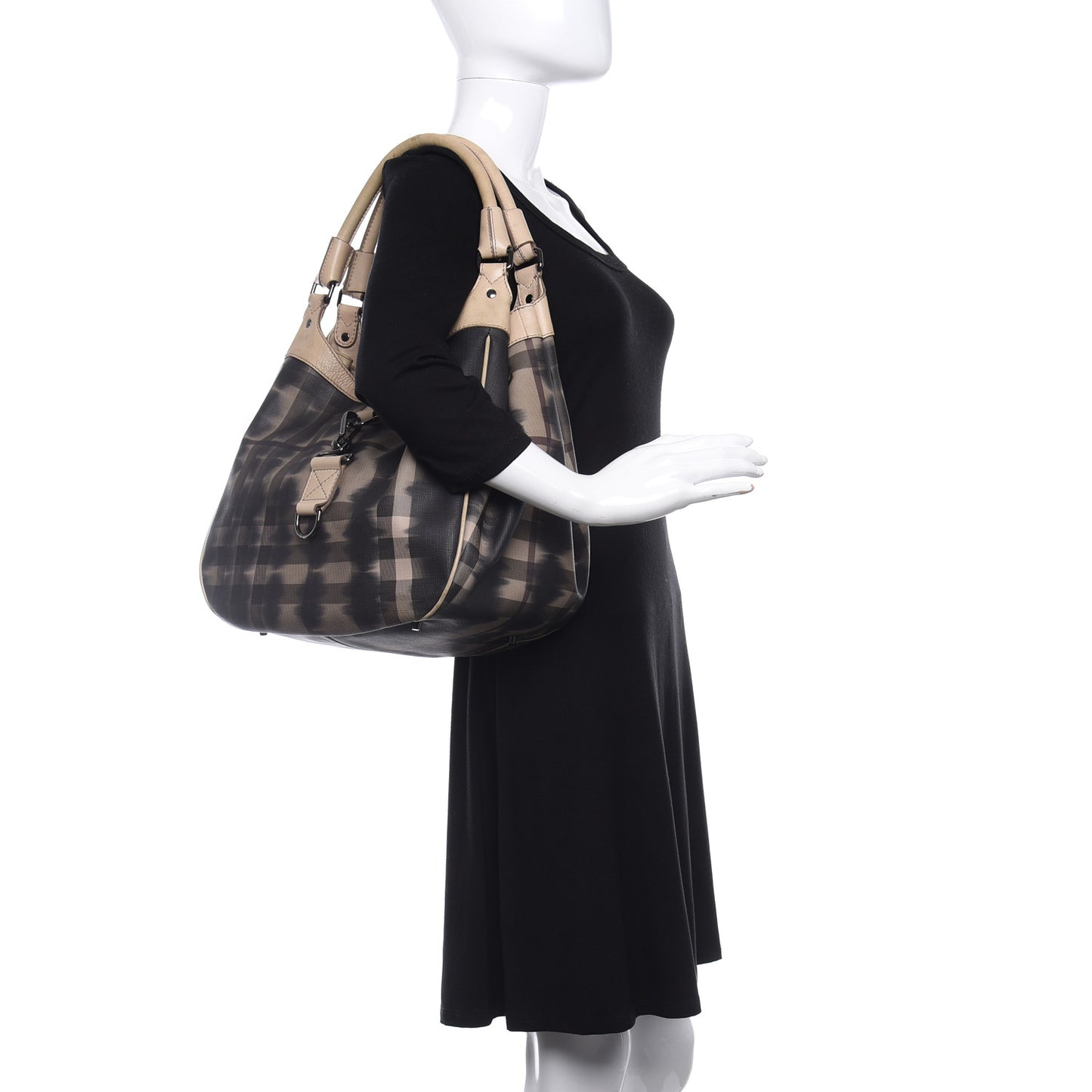 Smoked Check Hobo Black