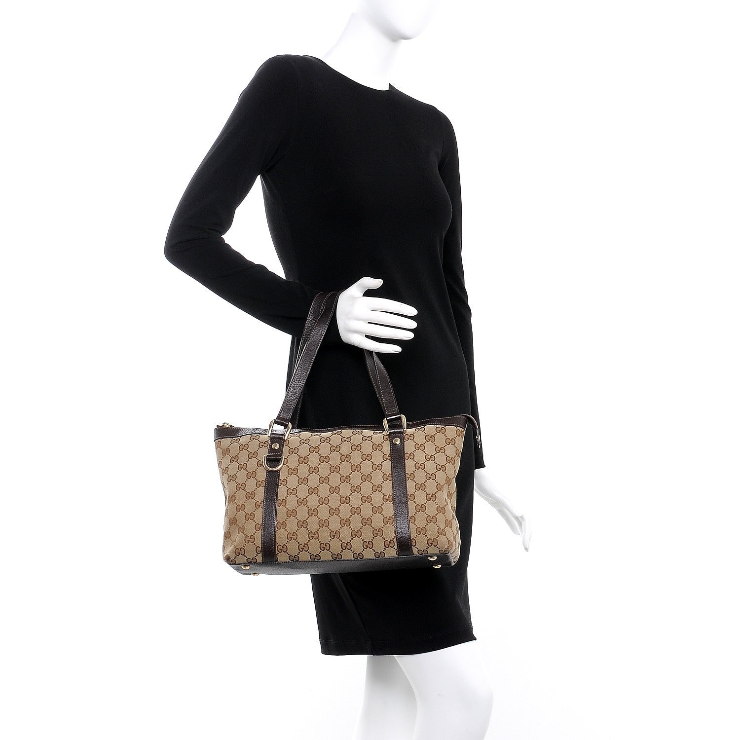 Gucci Monogram Medium Abbey Tote Brown 2 of 17