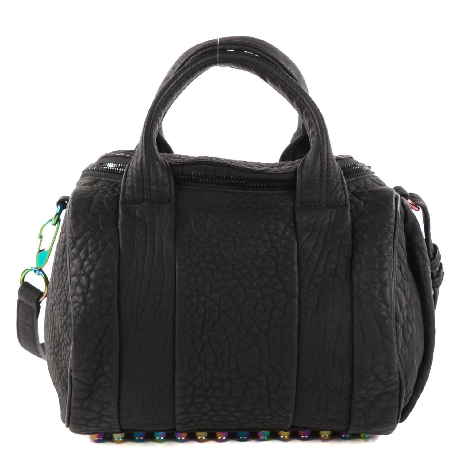 Alexander Wang Pebbled Lambskin Rockie Black Iridescent Hardware 1 of 8