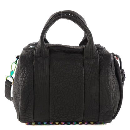 Alexander Wang Pebbled Lambskin Rockie Black Iridescent Hardware 1 of 8