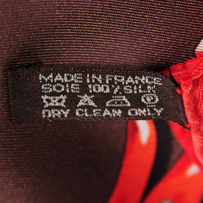 Hermes Silk Aux Pays Des Epices Scarf 90 Rouge Vif Brun Prune 4 of 4