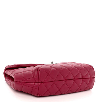 Chanel Lambskin Quilted Large Daily Supple Flap Dark Pink 4 of 10