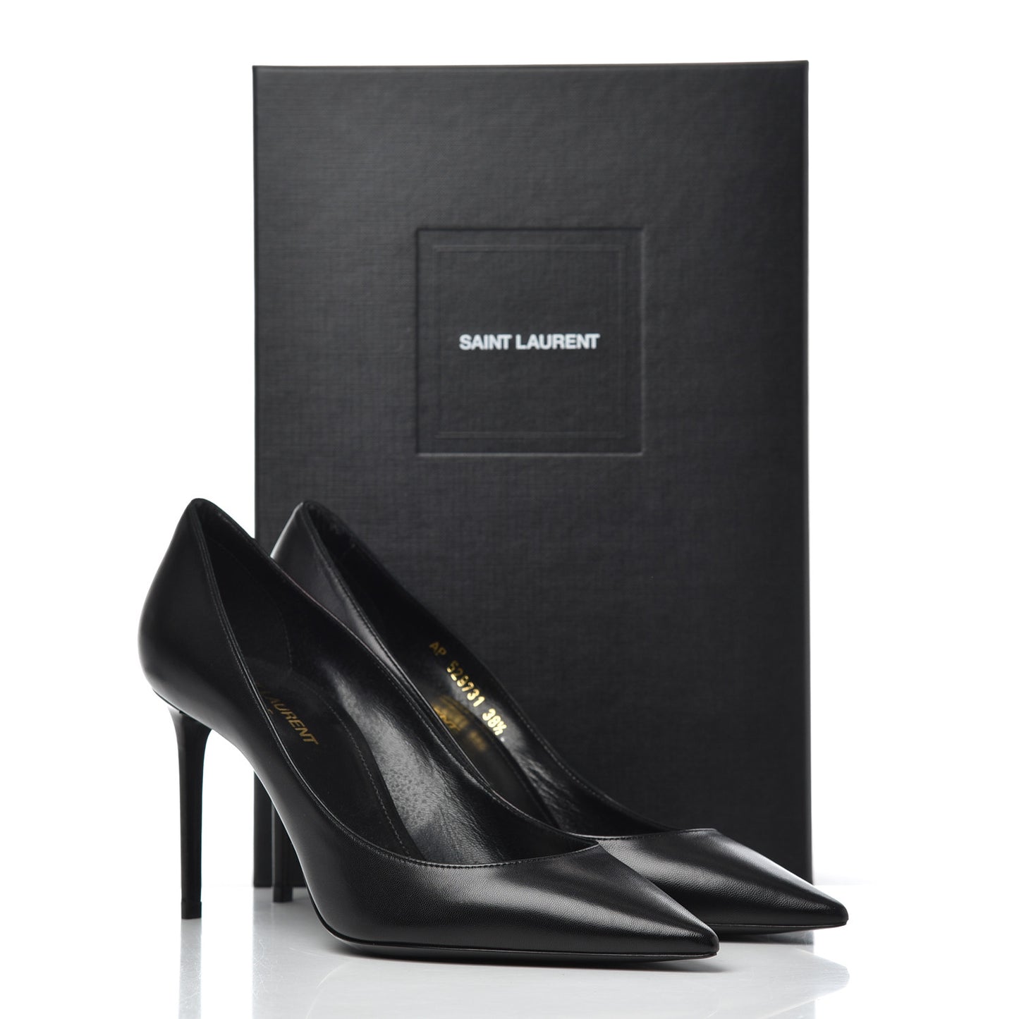 Calfskin Zoe 85 Pumps 38.5 Black