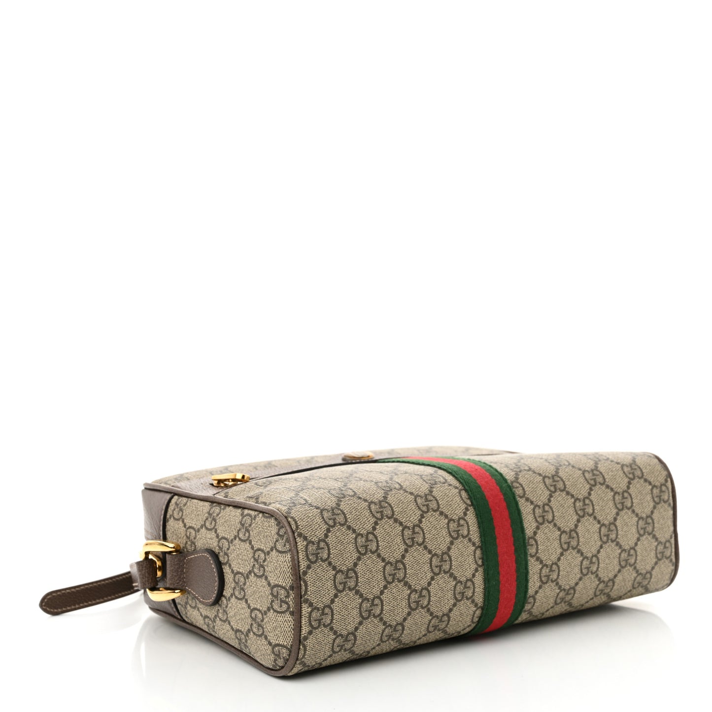 GG Supreme Monogram Web Small Ophidia Shoulder Bag Brown
