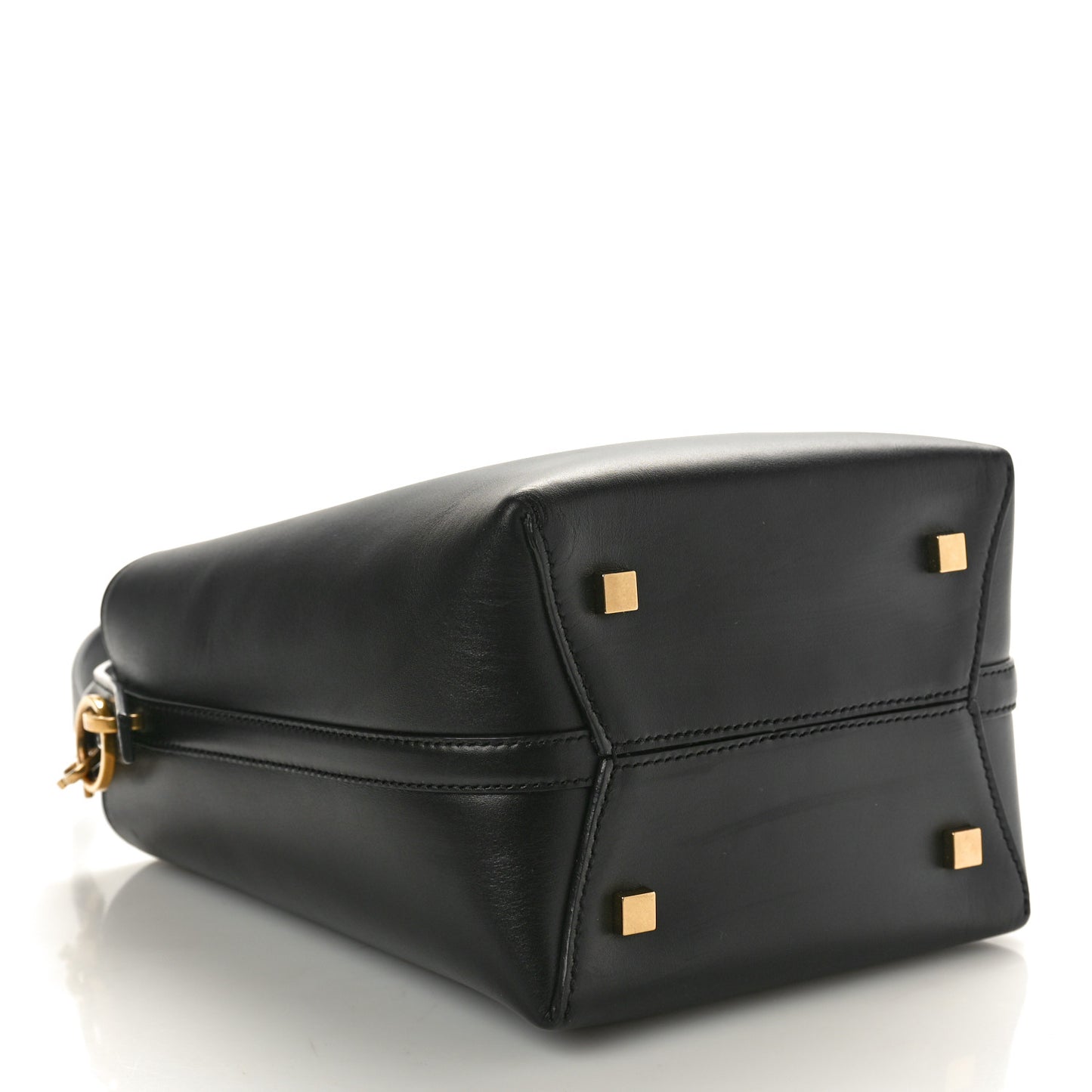 Shiny Calfskin Le 37 Bucket Bag Black