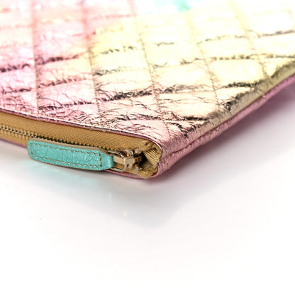 Chanel Metallic Goatskin Quilted Medium 2.55 Reissue Cosmetic Case Multicolor 11 of 12