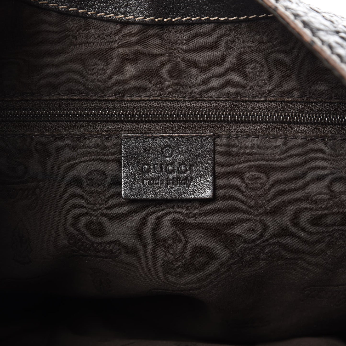 Guccissima Large New Ladies Web Hobo Dark Brown