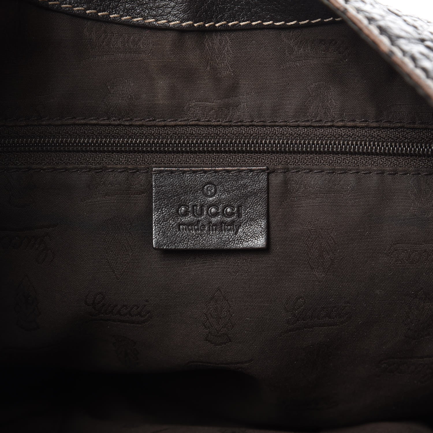 Gucci Guccissima Large New Ladies Web Hobo Dark Brown 6 of 13