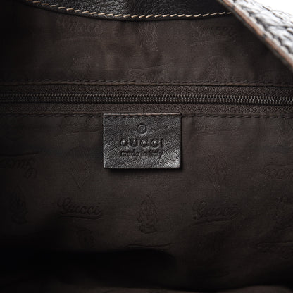 Gucci Guccissima Large New Ladies Web Hobo Dark Brown 6 of 13