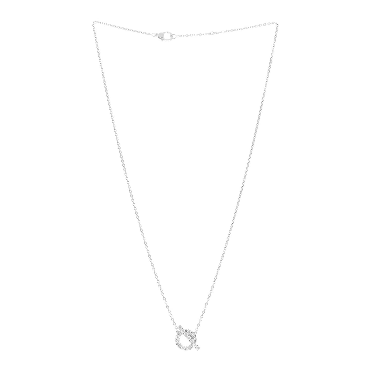 18K White Gold Diamond Finesse Pendant Necklace
