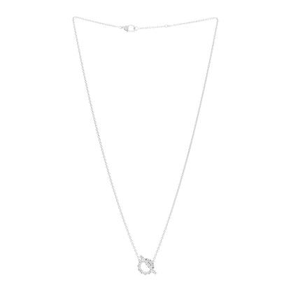 Hermes 18K White Gold Diamond Finesse Pendant Necklace 3 of 5