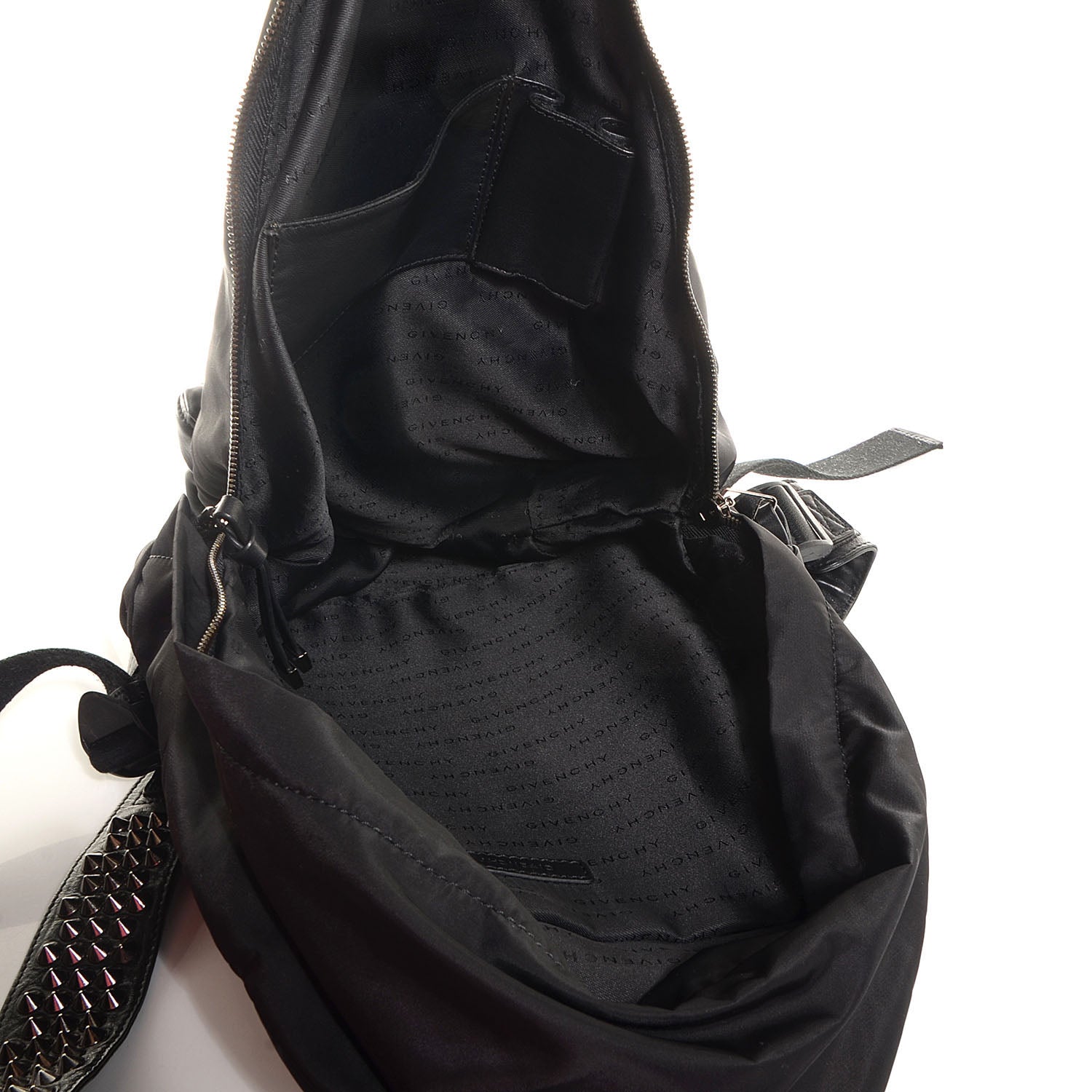 Givenchy Nylon Calfskin Studded Backpack Black 5 of 9
