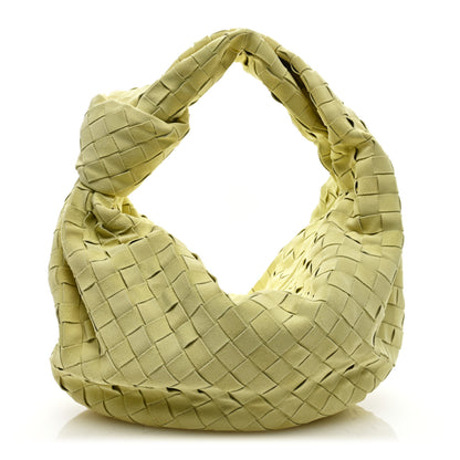 Bottega Veneta Suede Calfskin Intrecciato Teen Jodie Hobo Lemon Wash 1 of 8