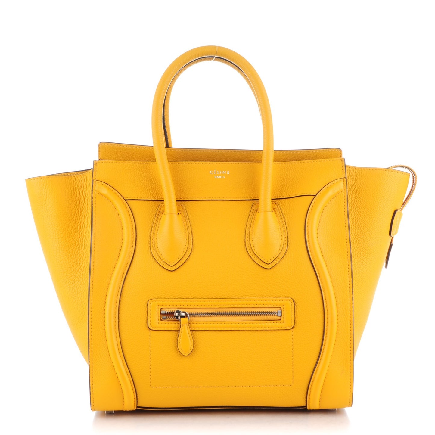 Drummed Calfskin Mini Luggage Ocre