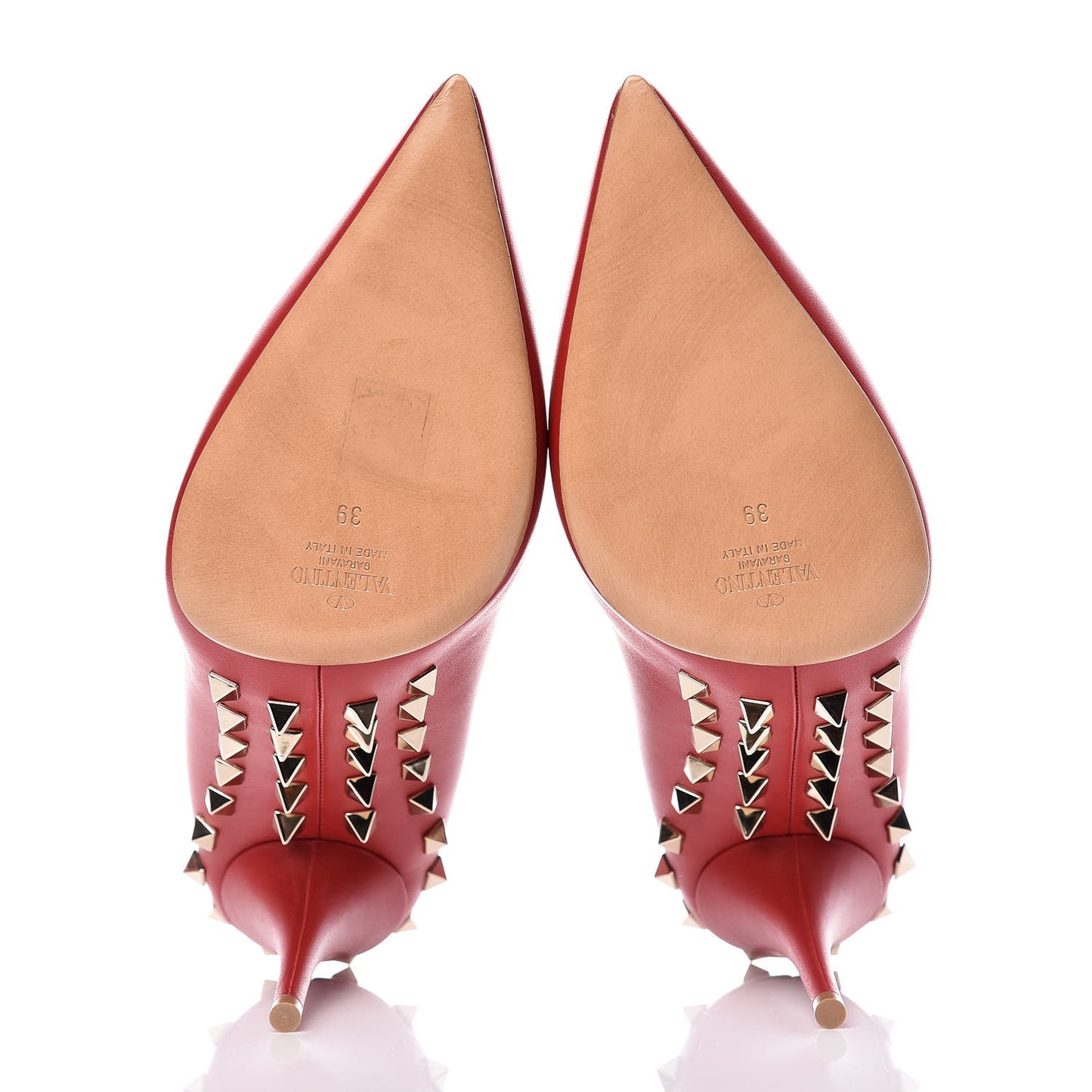 Nappa Rockstud Jaw Stud 100mm Pumps 39 Rosso Valentino