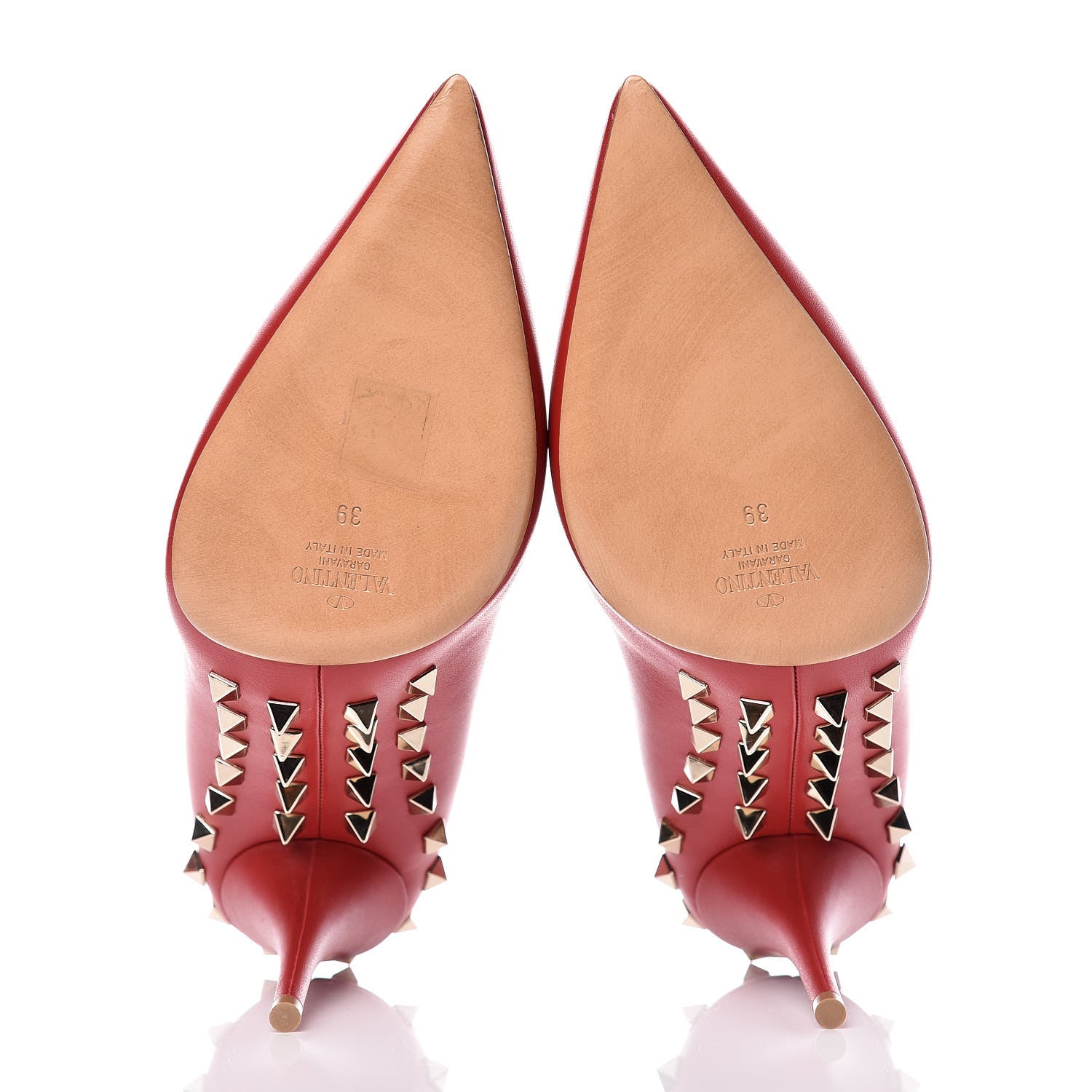 Valentino Garavani Nappa Rockstud Jaw Stud 100mm Pumps 39 Rosso Valentino 5 of 9