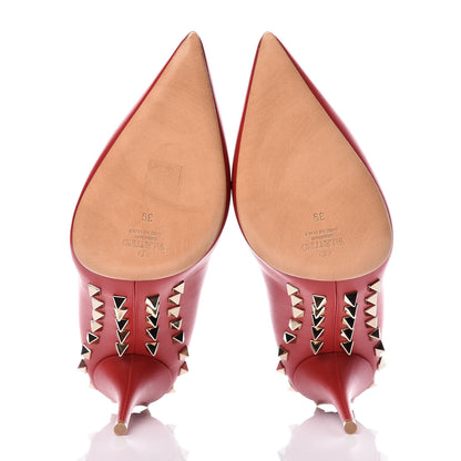 Valentino Garavani Nappa Rockstud Jaw Stud 100mm Pumps 39 Rosso Valentino 5 of 9