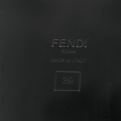 Fendi Satin FF Fendi Feel Slide Sandals 39 Tobacco Black 8 of 8