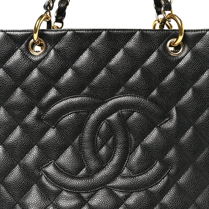 Chanel Caviar Quilted Grand Shopping Tote GST Black 9 of 13