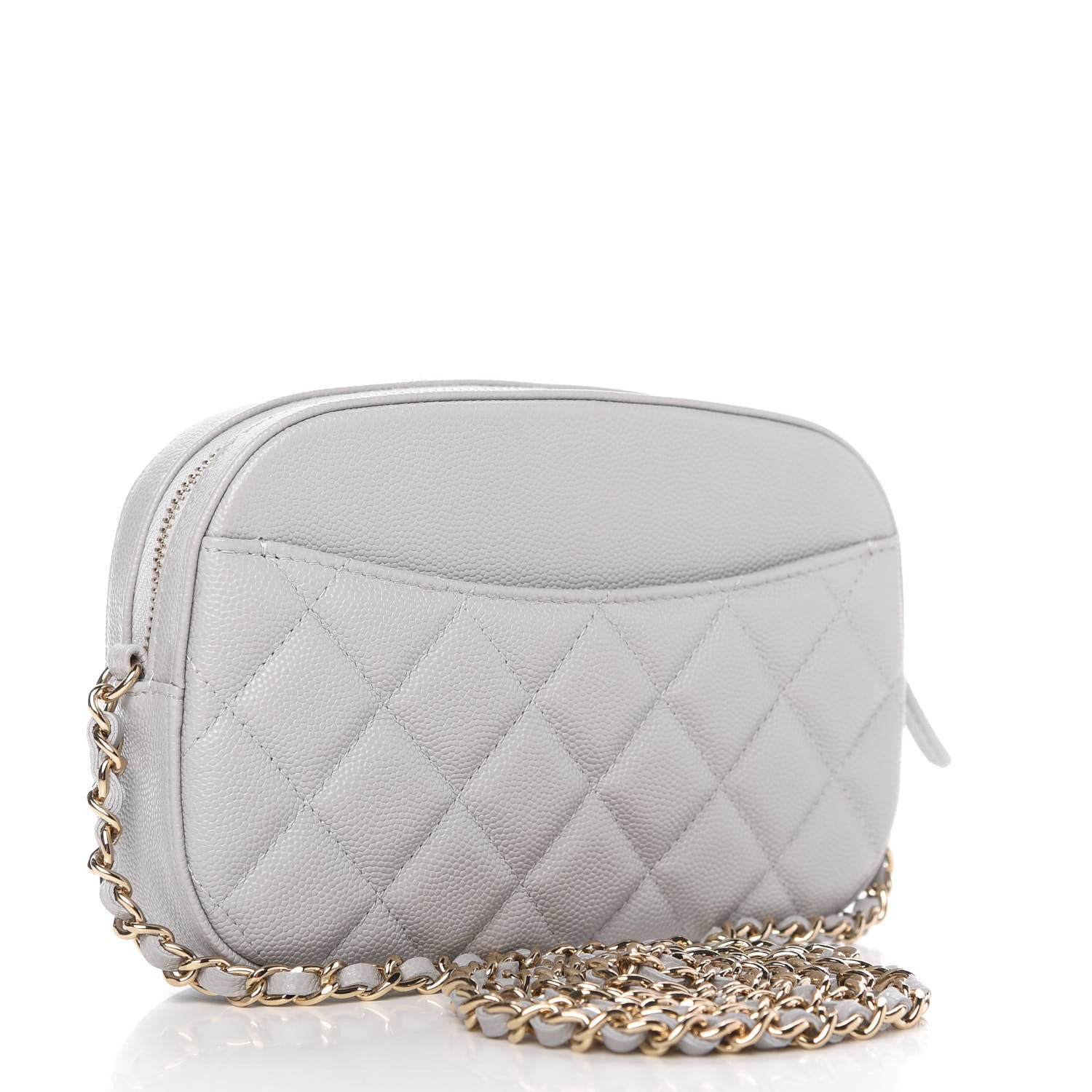 Chanel Caviar Quilted Camera Case Grey 3 of 11