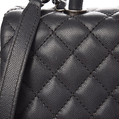 Chanel Caviar Quilted Large Coco Handle Flap Grey 9 of 11