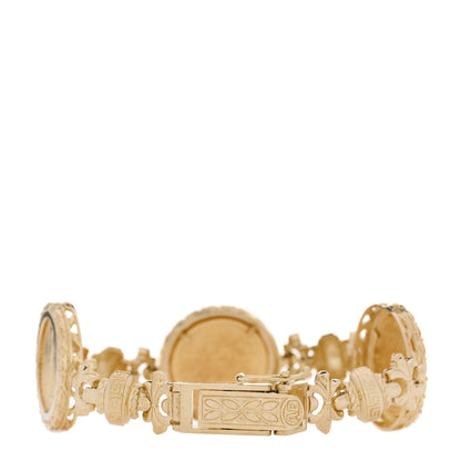 Parker & West by FASHIONPHILE 14K 22K Yellow Gold Coin Station Bracelet 3 of 6