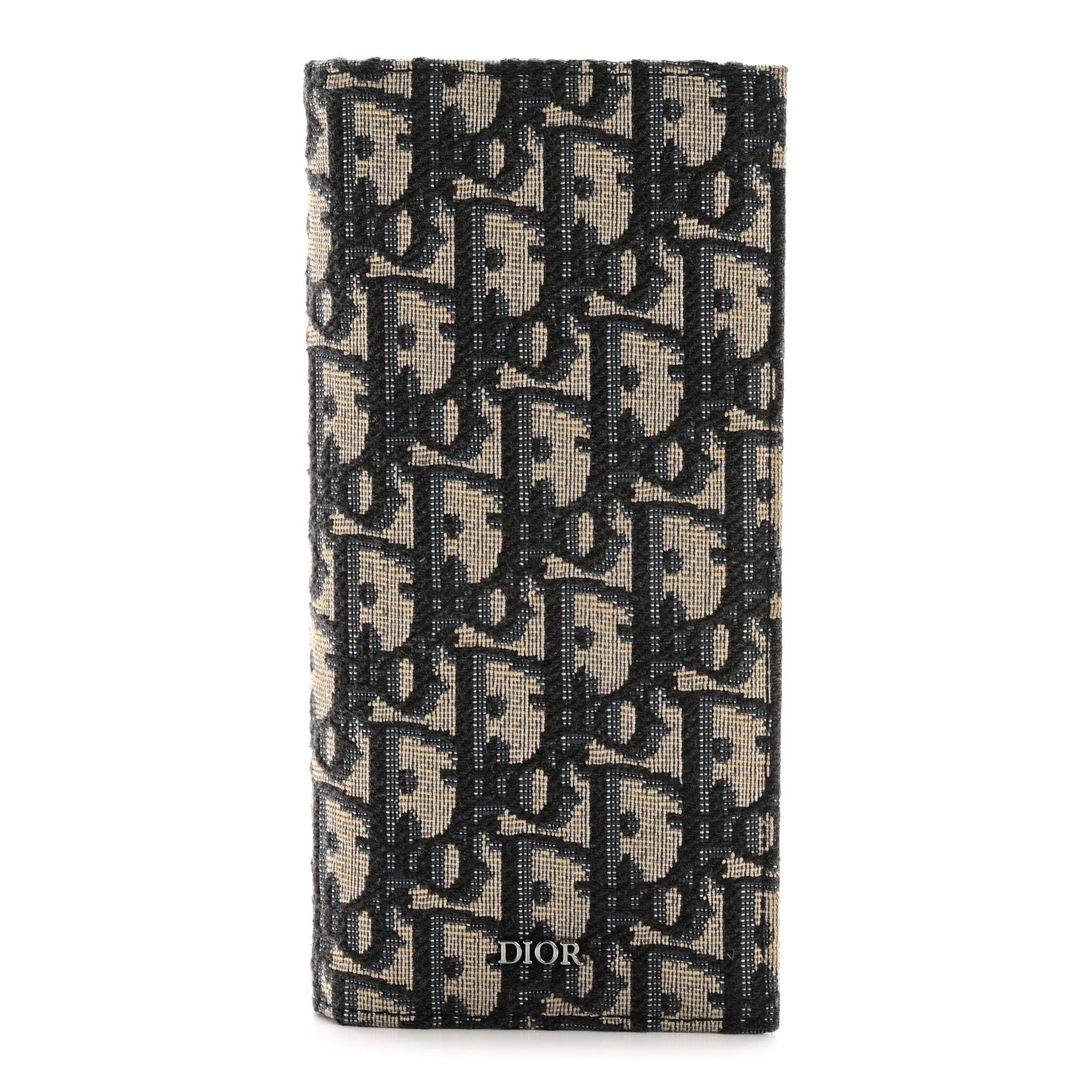 Christian Dior Oblique Long Vertical Wallet Blue Multicolor 1 of 8