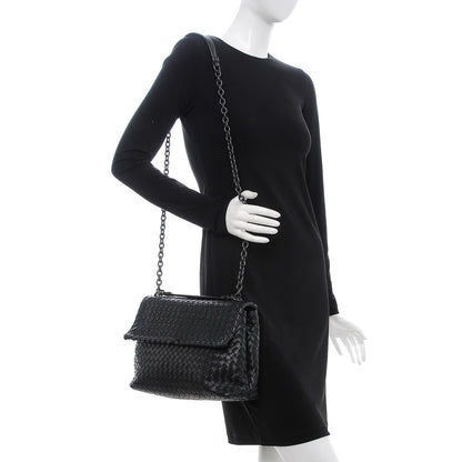 Bottega Veneta Nappa Intrecciato Medium Olimpia Bag Black 2 of 8