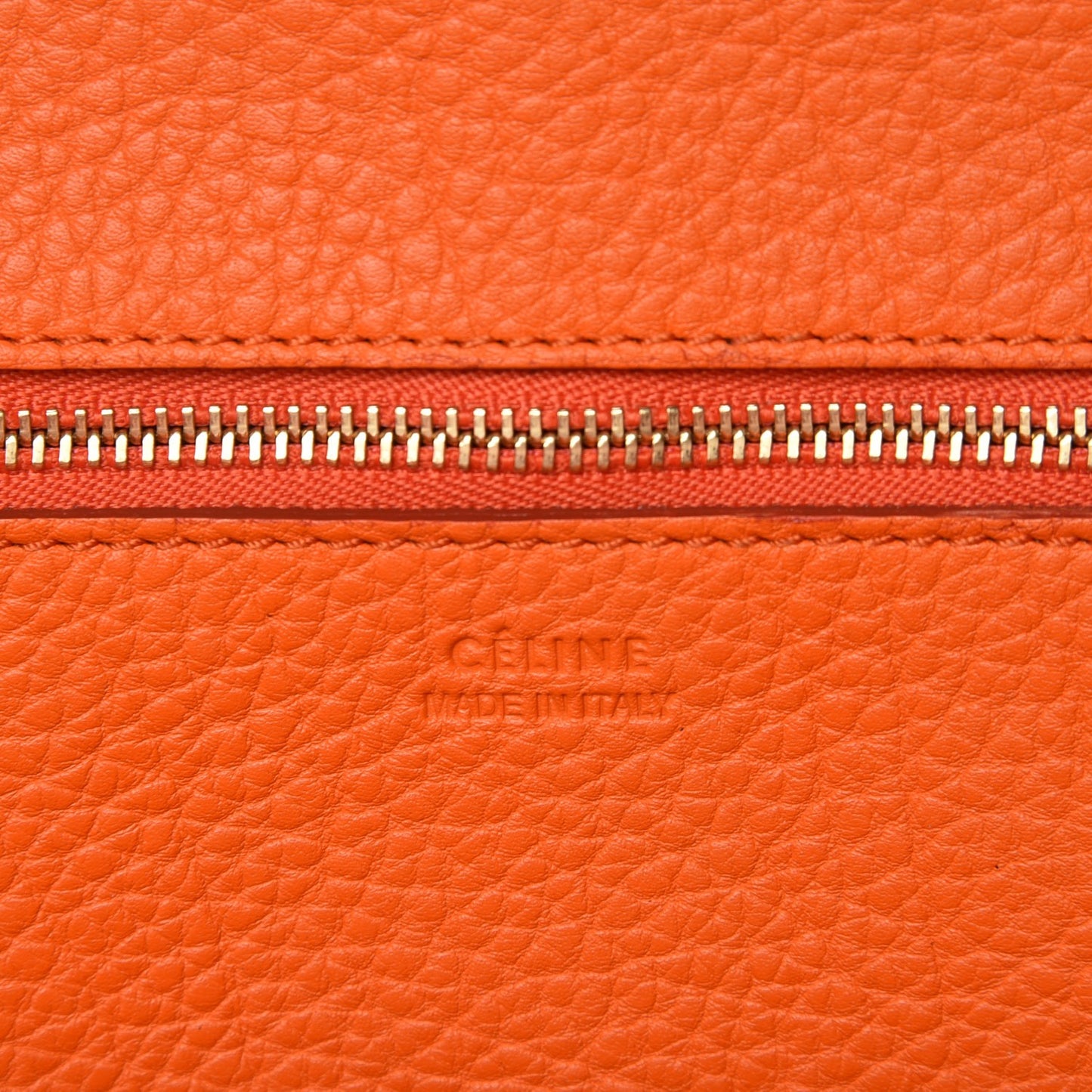 Crisped Calfskin Small Tie Knot Tote Bright Orange