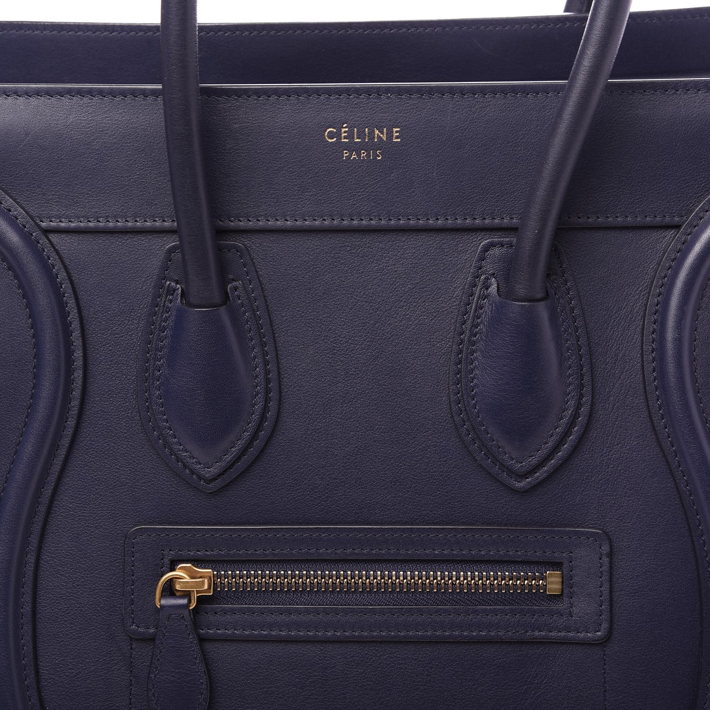 Smooth Calfskin Micro Luggage Navy Blue