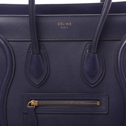 Celine Smooth Calfskin Micro Luggage Navy Blue 9 of 9