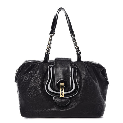 Fendi Nappa Patent B Buckle Tote Black 1 of 11
