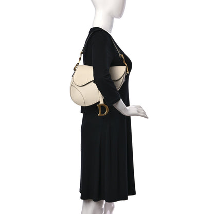 Christian Dior Grained Calfskin Saddle Bag White 2 of 9