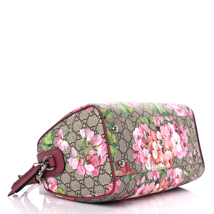 Gucci GG Supreme Monogram Blooms Small Boston Beige Multicolor Dry Rose 4 of 13