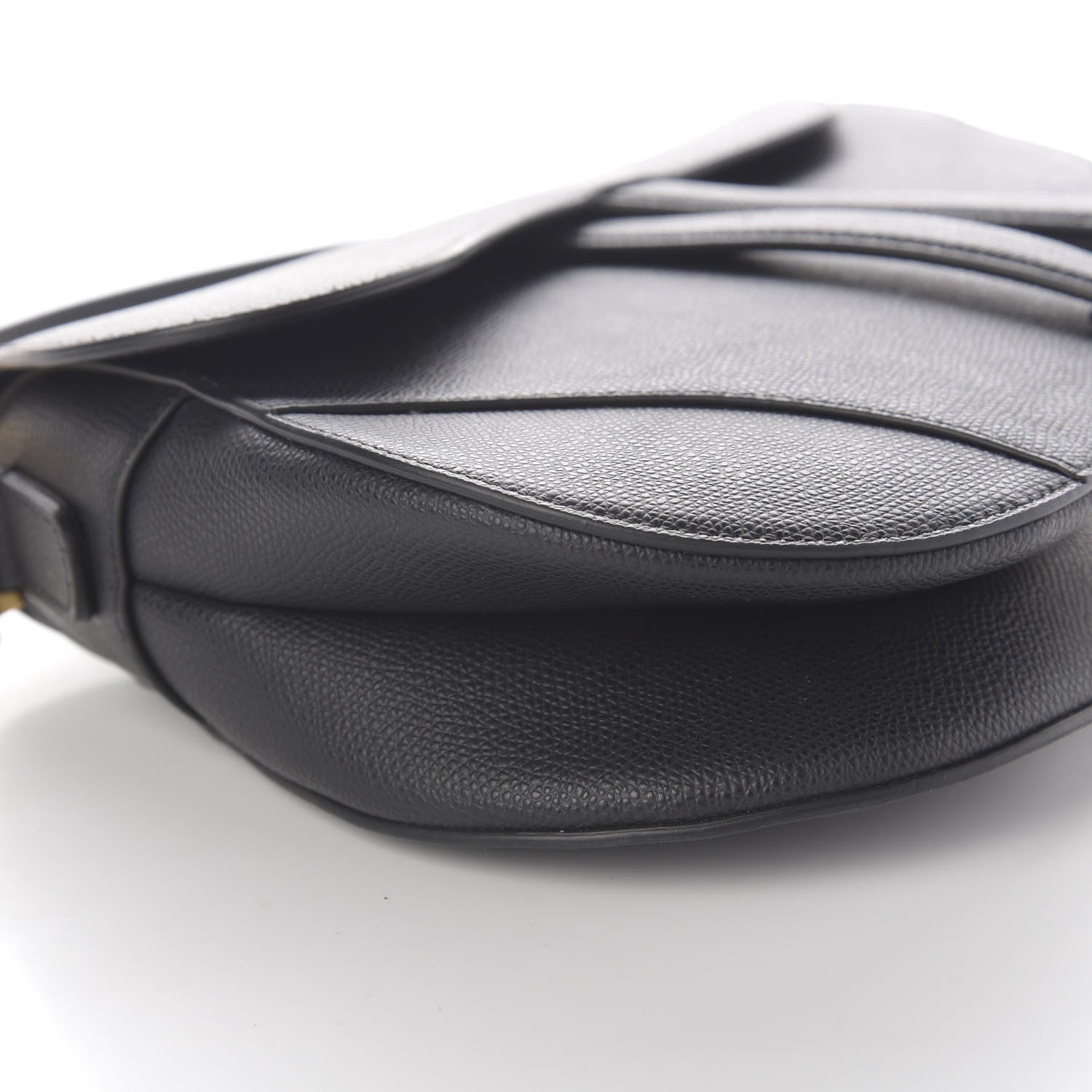 Christian Dior Grained Calfskin Saddle Bag Black 6 of 10