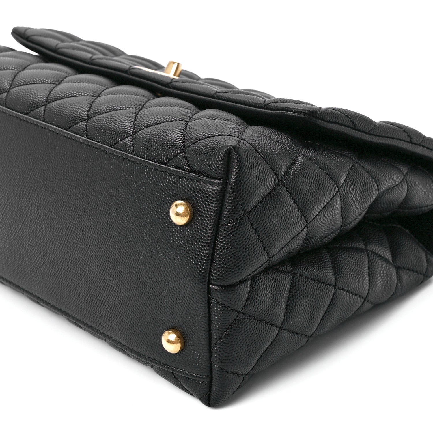 Chanel Caviar Quilted Small Coco Handle Flap Black 12 of 13