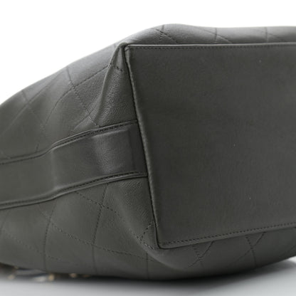 Chanel Calfskin Quilted Small On My Shoulder Drawstring Bag Dark Green 9 of 11