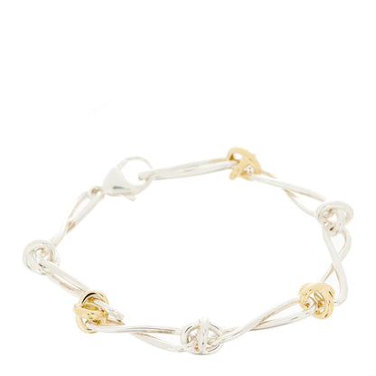Tiffany Sterling Silver 18K Yellow Gold Paloma Picasso Twirl Link Bracelet 1 of 4