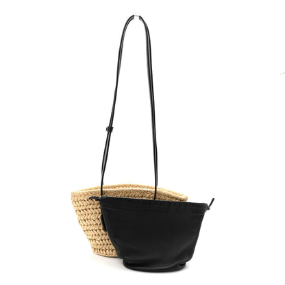 Bottega Veneta Raffia Calfskin Small Arco Basket Black 3 of 12
