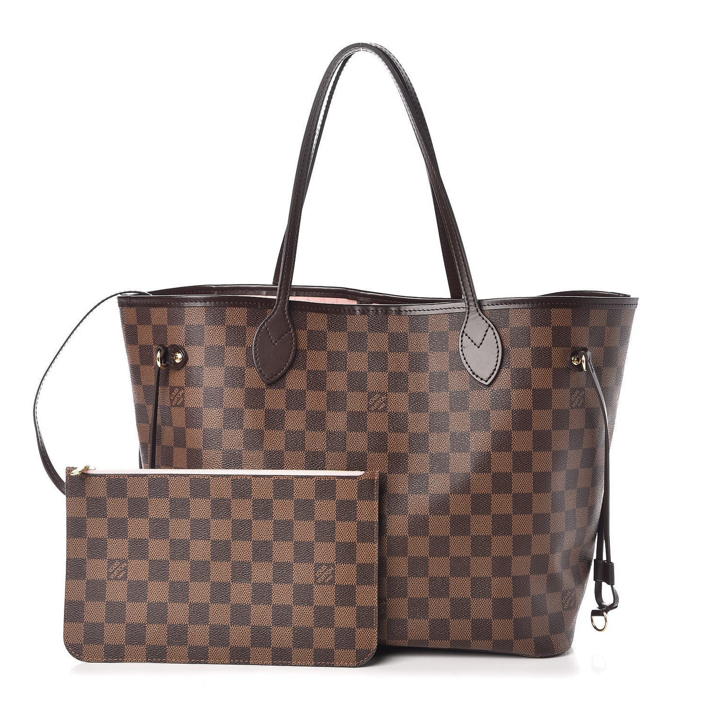Damier Ebene Neo Neverfull MM Rose Ballerine