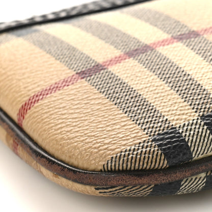Burberry Haymarket Check Coin Case Wristlet Chocolate 7 of 10